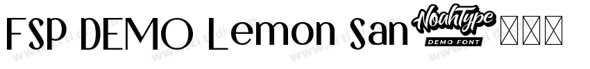 FSP DEMO Lemon San字体转换 FSP DEMO Lemon San字体转换